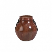 Elnora Short Vase with Iron Handles