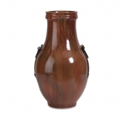 Elnora Tall Vase with Metal Handles