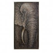Najia Elephant Framed Oil Painting