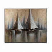 CKI Twin Sails Framed Oil Painting