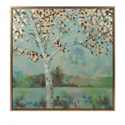 Gilded Leaves Framed Oil Painting