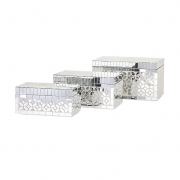 Mandiline Mirror Mosaic Boxes - Set of 3