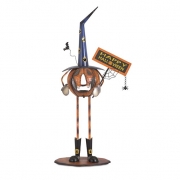 Greeting Pumpkin with Wizard Hat