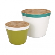 Jamye Bamboo Cachepots - Set of 2