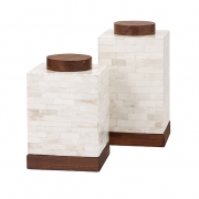 Beth Kushnick Bone Canisters - Set of 2
