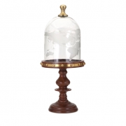 Globe Cloche with Wood Base