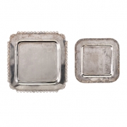 Poppy Stainless Steel Square Trays - Set of 2