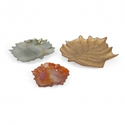 Harvest Leaves Glass Plates - Set of 3
