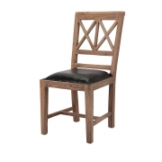 Becka Wood and Leather Dining Chair