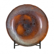 TY Persimmon Glass Charger with Stand
