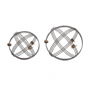 TY Cowboy Wire Deco Balls - Set of 2