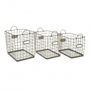 Newbridge Wire Storage Baskets - Set of 3