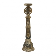 Rosado Large Handcarved Wood Candleholder