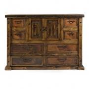Caledonia Front Drawer Reclaimed Pine Wood Copper Chest