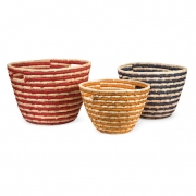 Carmen Sea Grass Catch-All Baskets - Set of 3