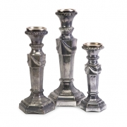 Forney Glass Candleholders - Set of 3