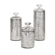 Nikki Chu Waldorf Mercury Glass Canisters - Set of 3