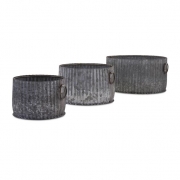 Maurer Galvanized Planters - Set of 3