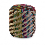 Handsel Jute and Rag Ottoman