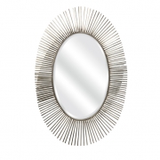 Navio Silver Leaf Abstract Wall Mirror