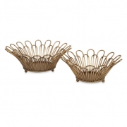 Verine Gold Leaf Trays - Set of 2