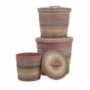 Alice Lidded Baskets - Set of 3