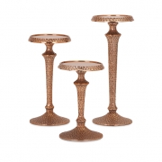 Nikki Chu Hammered Candleholders - Set of 3