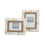Beth Kushnick Bone Photo Frames - Set of 2