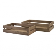Joelle Wood Crates - Set of 2