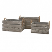 Cassie Wood Crates - Set of 3