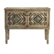 Ermosa Wood Console w/ Iron Doors