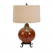 Delphinus Ceramic Lamp with Metal Base