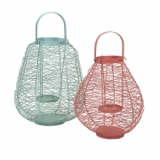 Palermo Wire Lanterns - Set of 2
