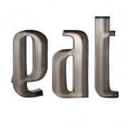 Eat Metal Wall Letters