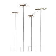 Acerra Metal Insect Garden Stakes - Set of 4
