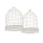 Picheno Glass and Metal Cloche - Set of 2