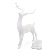 Playful Reindeer- White (antlers KD)-Standing