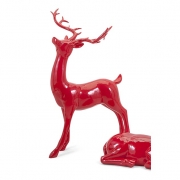 Playful Reindeer- Red (antlers KD)-Standing