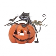 Cat & Pumpkin Candle Holder