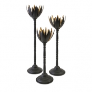 Chamonix Flower Candlesticks - Set of 3