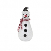 Frosty Medium Glass Snowman