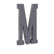 Ella Elaine Oversized Metal Letter M