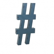 Ella Elaine Oversized Metal Letter Number Sign