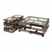 Greyson Metal Clad Wood Tables - Set of 3