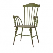 Trenton Green Metal Arm Chair