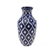 Maine Tall Blue and White Vase