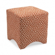 Marisa Graphic Orange Ottoman