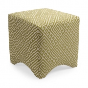 Marisa Graphic Green Ottoman