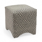 Marisa Graphic Grey Ottoman