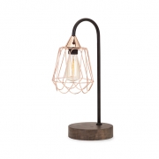 Tilton Copper and Wood Table Lamp